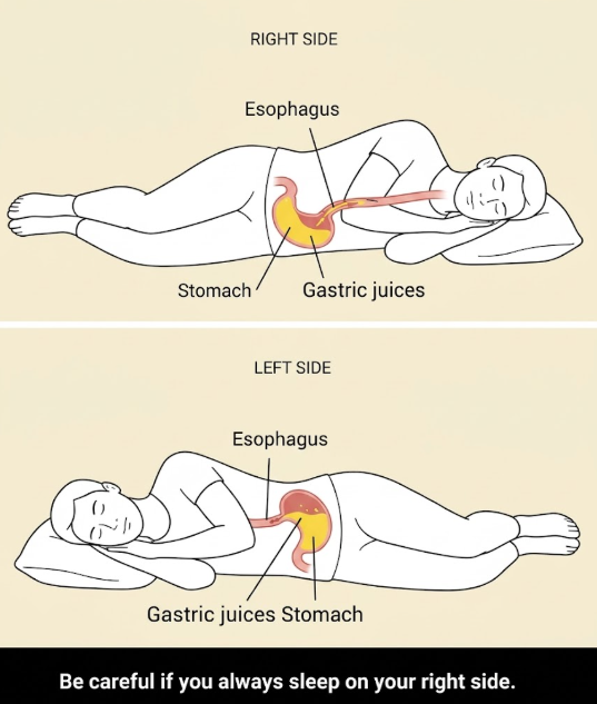 Be careful if you always sleep on your right side: Hidden risks revealed