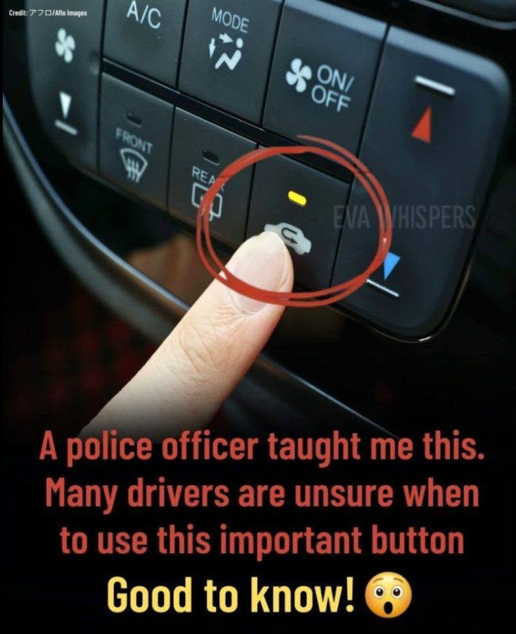A police officer taught me this: Many drivers are unsure when to use this important button